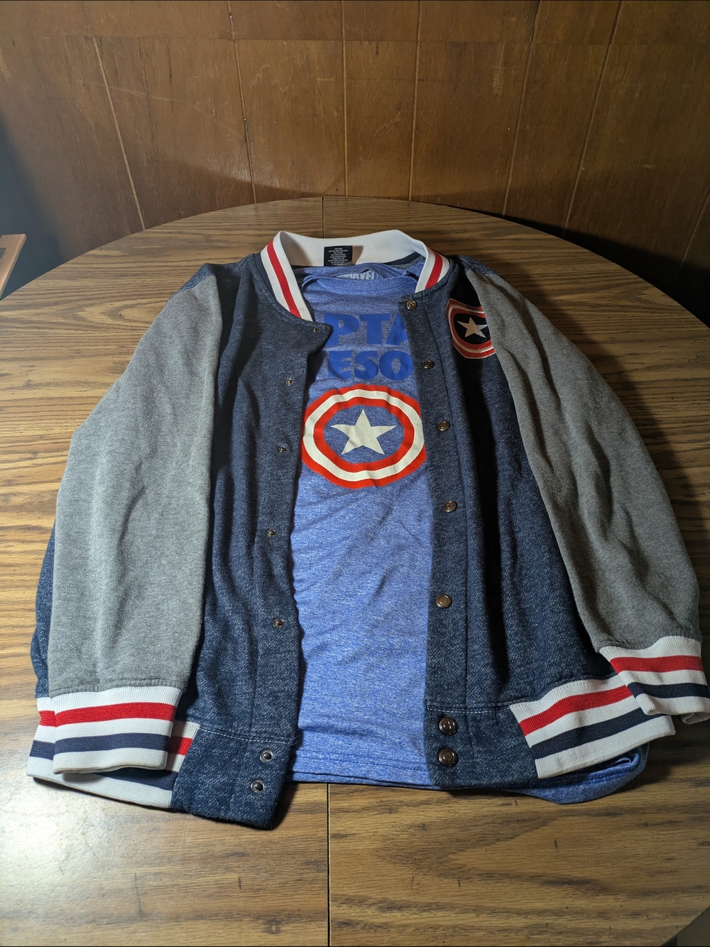 Marvel Fan Bundle: Captain America Varsity Jacket & T-Shirt
